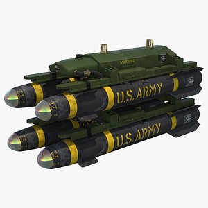 3d model agm-114 hellfire missile