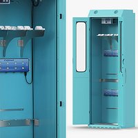 Double Door Endoscope Storage Drying Cabinet Blue