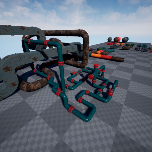 3D Modular Pipes Pack for UE4 and Unity TurboSquid 1860151