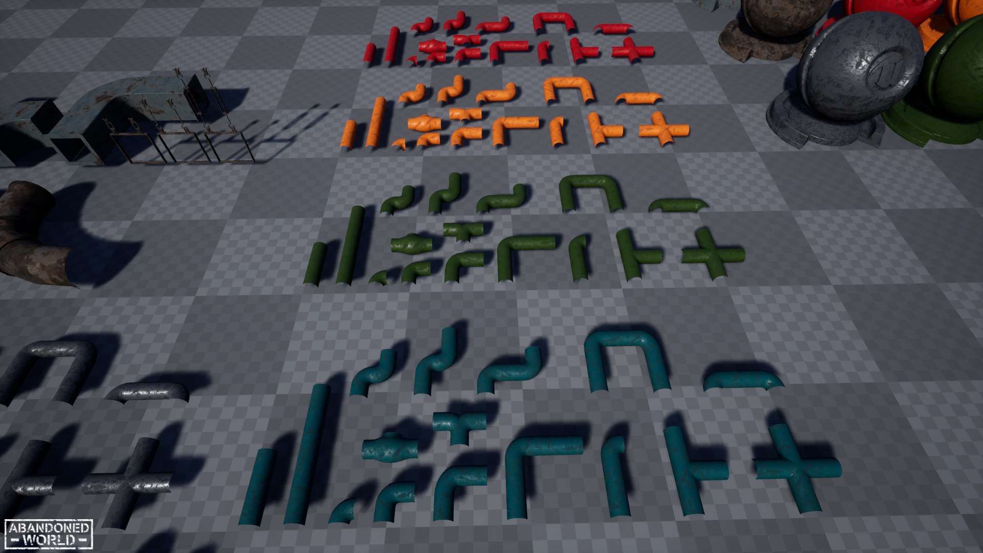 3D Modular Pipes Pack For UE4 And Unity - TurboSquid 1860151