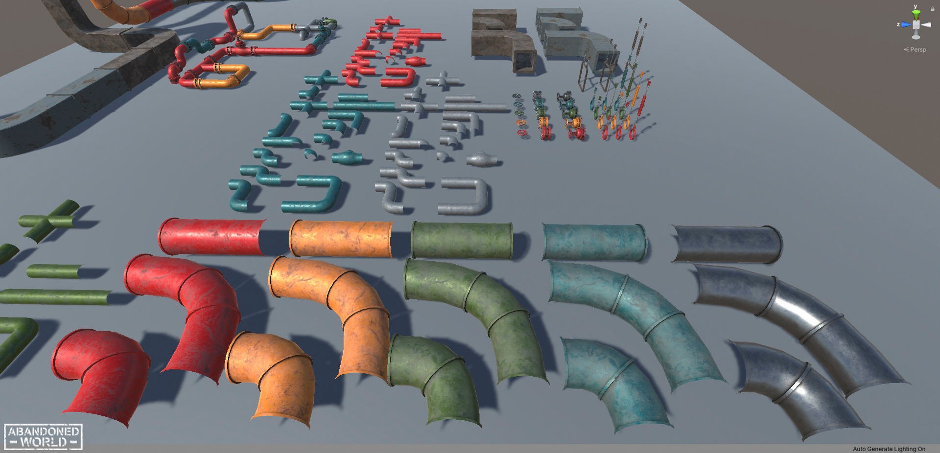 3D Modular Pipes Pack For UE4 And Unity - TurboSquid 1860151
