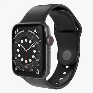 3D Apple Watch Series 6 silicone loop gray