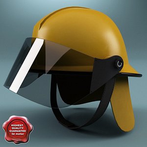 firefighter helmet v3 3d ma