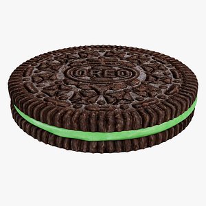 Oreo cookie with mint cream 3D