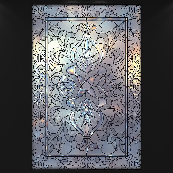 3d stainedglass frosted glass model