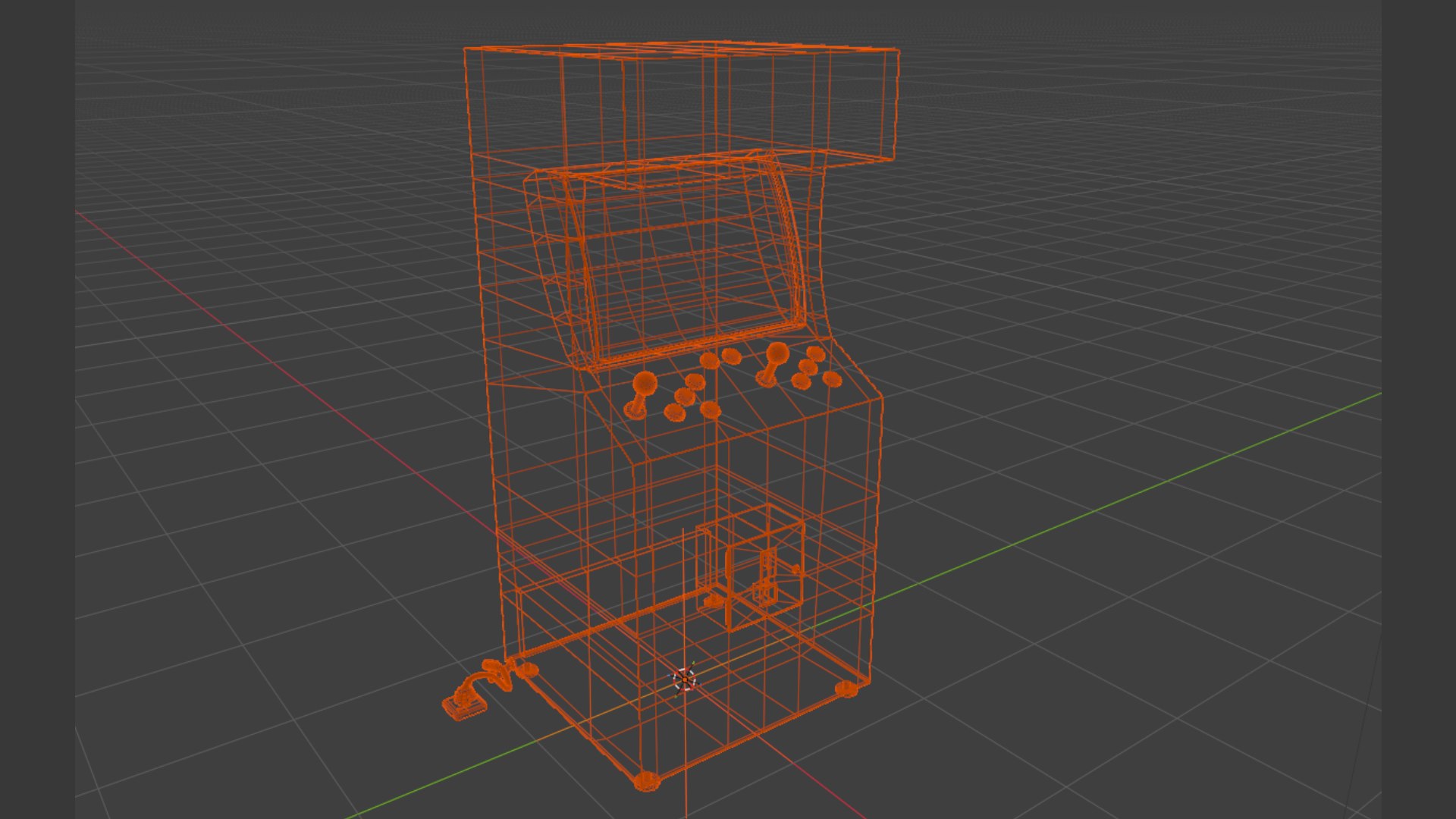 3D Retro Arcade Machine Low-poly - TurboSquid 2553891