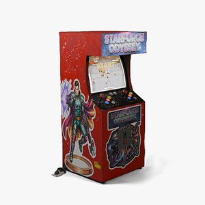 Retro Arcade Machine low-poly