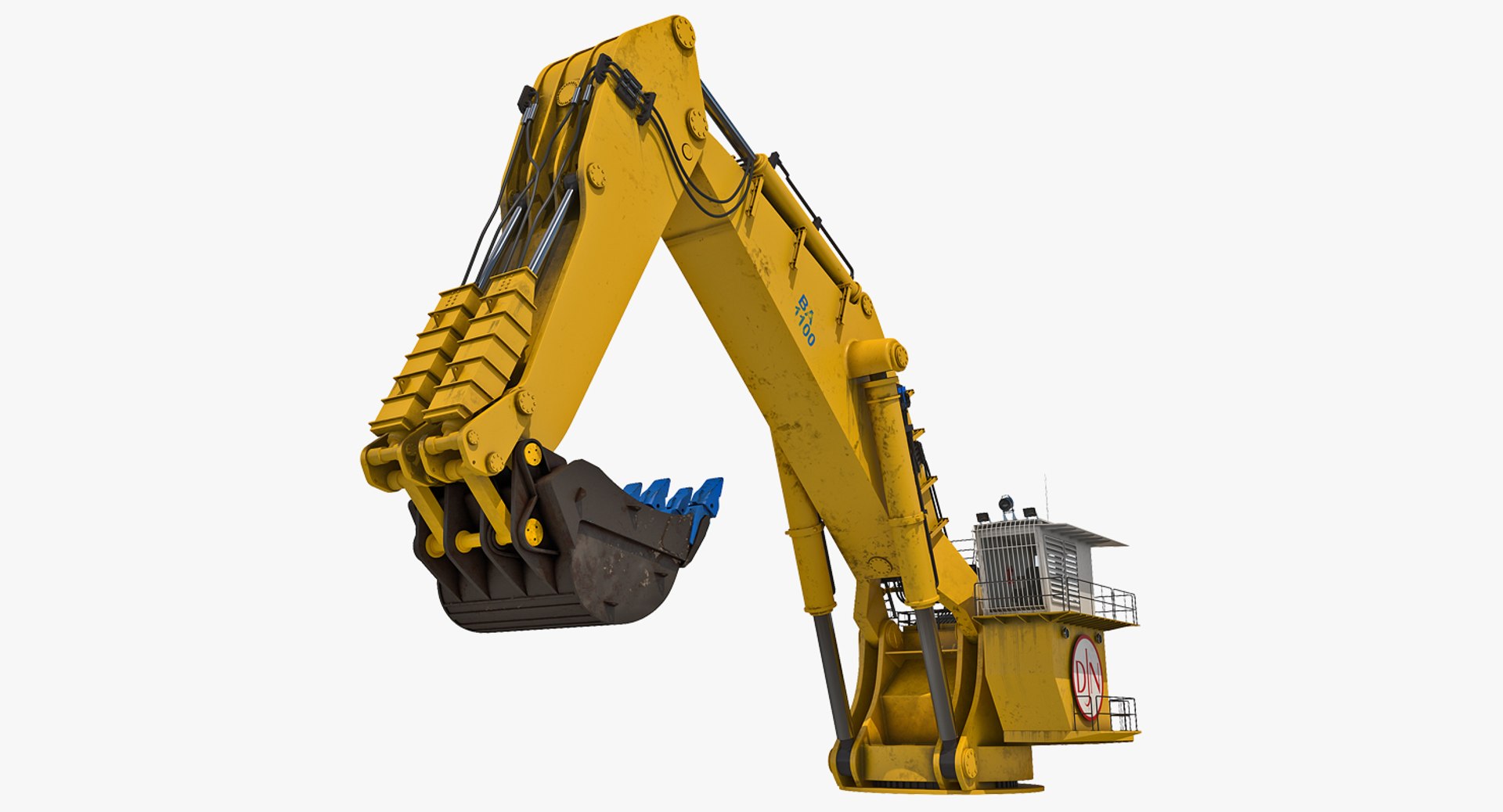 Backhoe Dredger 1100 3D model preview