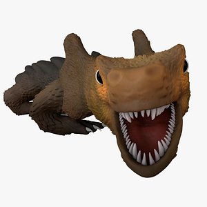 3D model lizard dragon reptile
