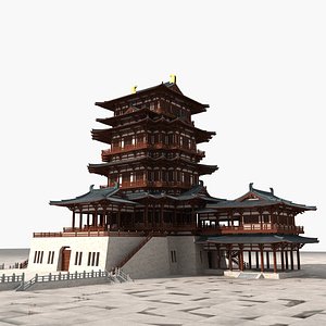 Chinese Ancient City Tower 2 3D