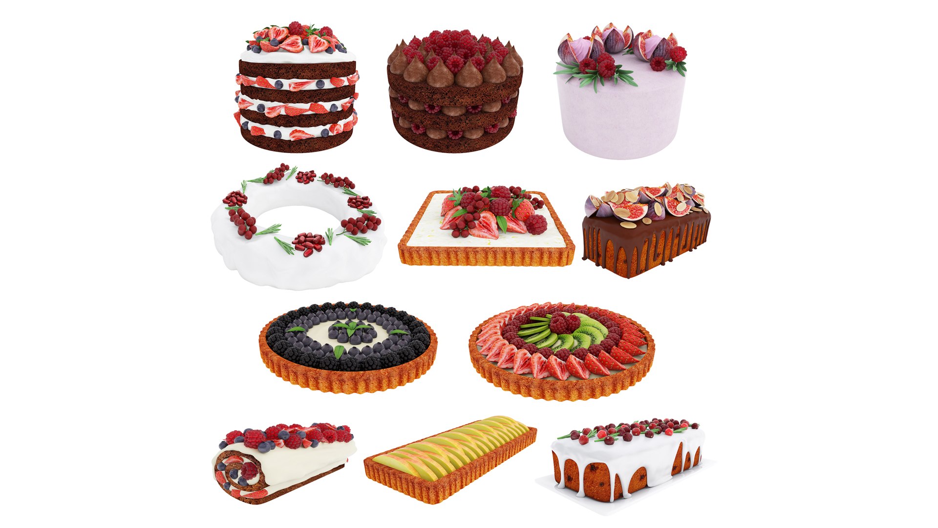 3D Fruit berry cake collection 4 https://p.turbosquid.com/ts-thumb/U7/Gvzehs/aq/00_01/jpg/1662654689/1920x1080/fit_q87/398a2203eedc0d81eccfe79cc8d67110bb35ae1d/00_01.jpg