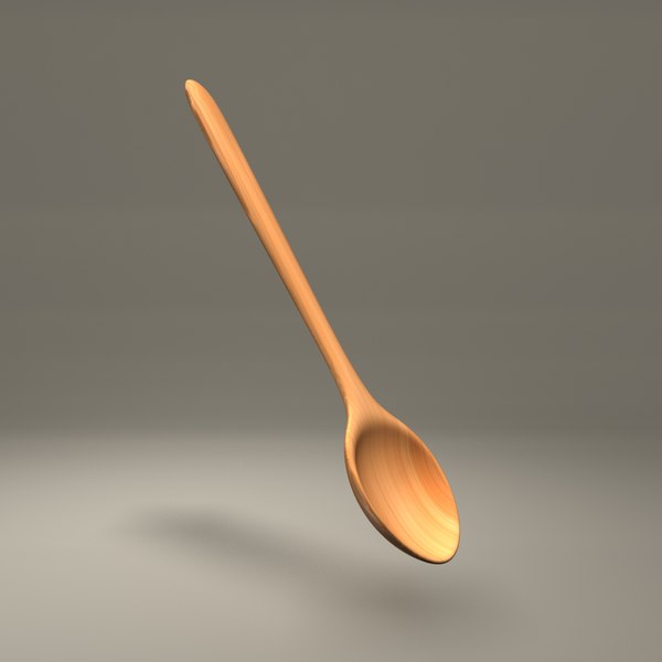 3d obj spoon wooden