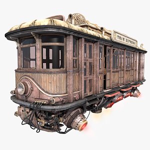 3d model fly fantastic train