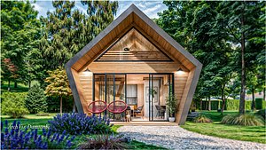 3D Glamping PodVacation House model