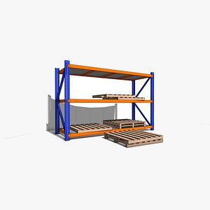 Warehouse Rack + Palletes model