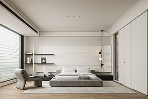 Modern bedroom 3D model