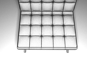3d model simple sofa