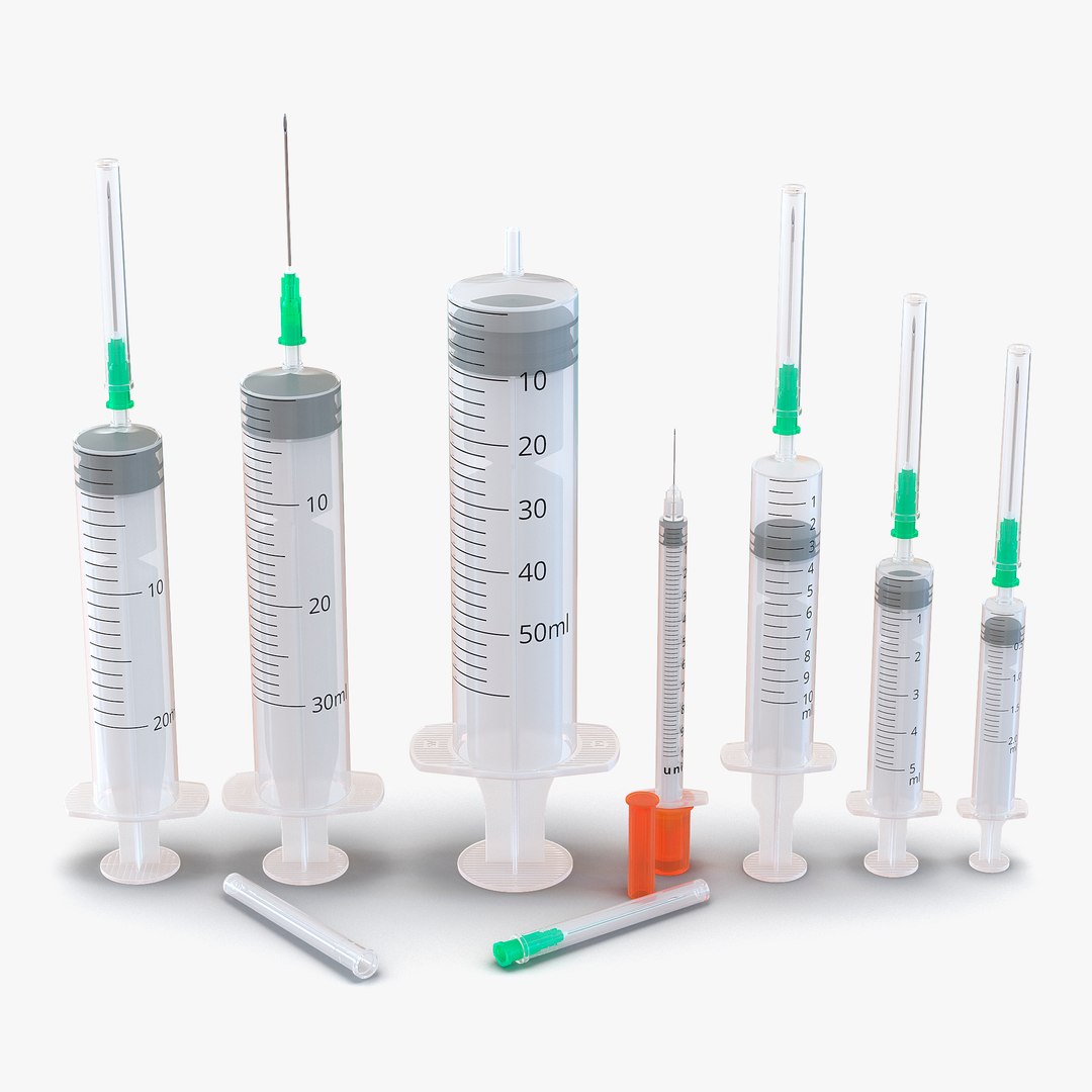 Disposable Syringe Set 3D model preview