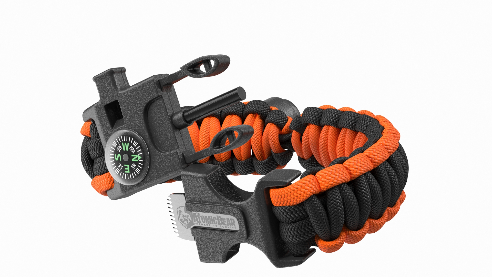 3D model Atomic Bear Cobra Survival Bracelet Orange - TurboSquid 1772167