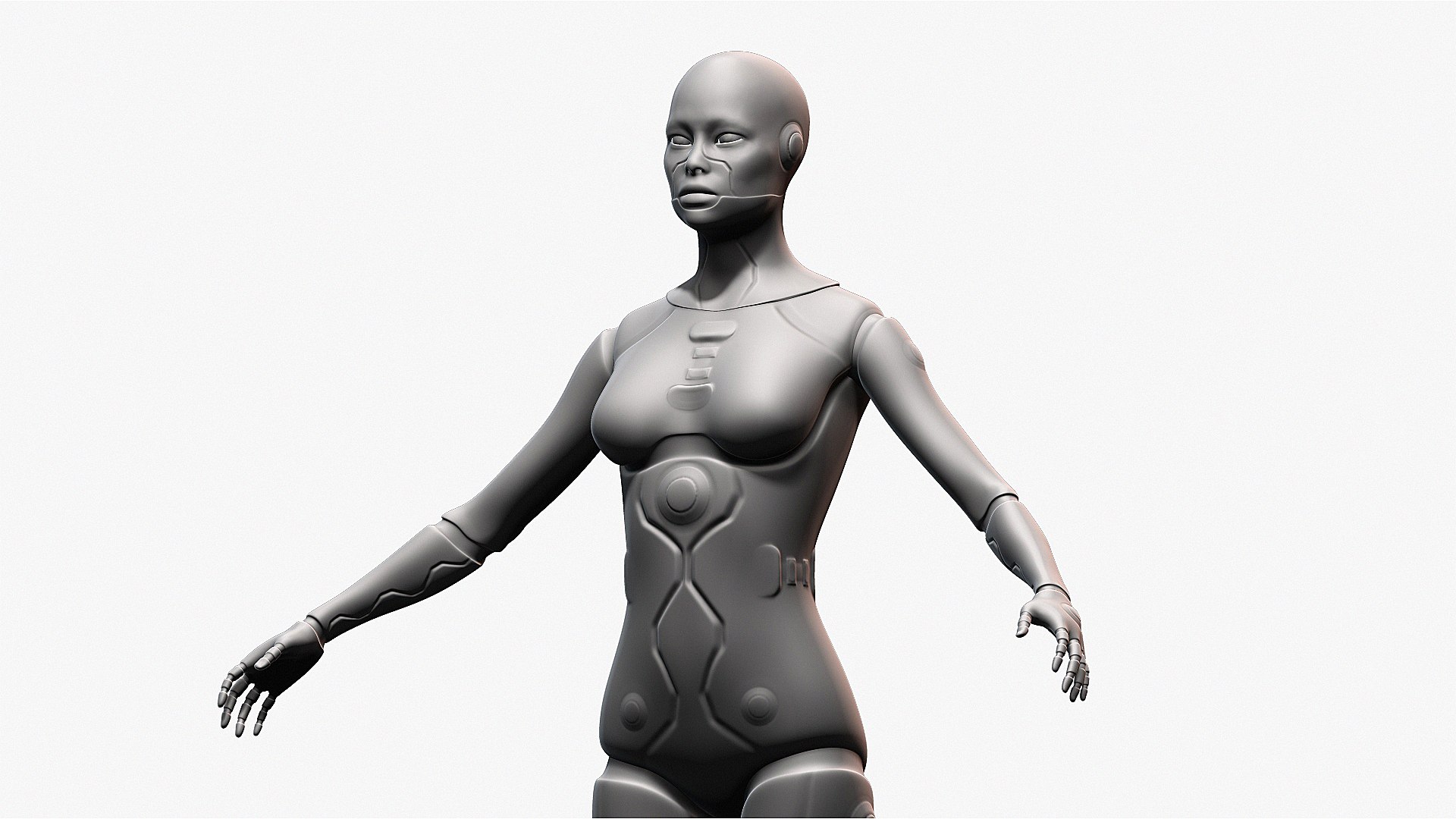 3D Female Robot Base Mesh - TurboSquid 1838083
