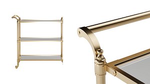 3D model Two-Teir bar cart