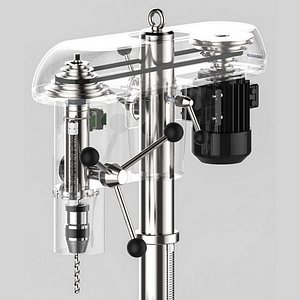 3D drill machine model