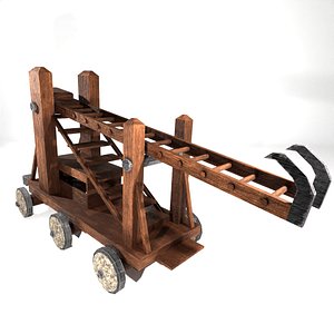 Medieval Siege Ladder - High Detail 3D Model model