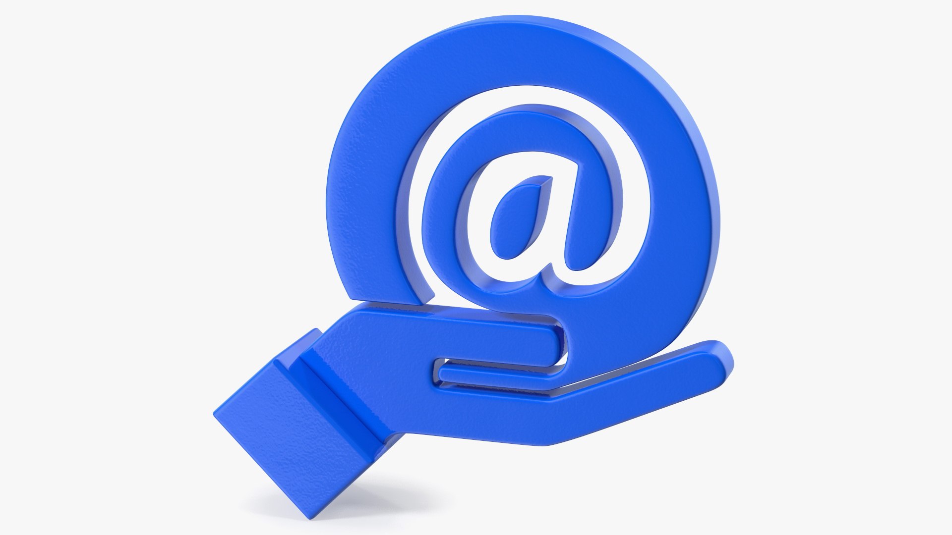 Email in Hand Icon 3D model preview