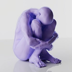 Scared man statuette Printable