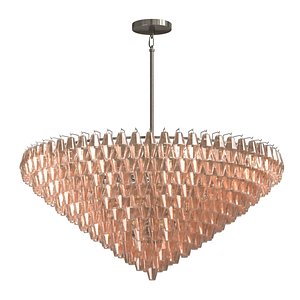 3D model Restoration Hardware Chiara Smoke Glass Tiered Round Chandelier