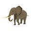 Modèle 3D d'éléphant truqué et animé