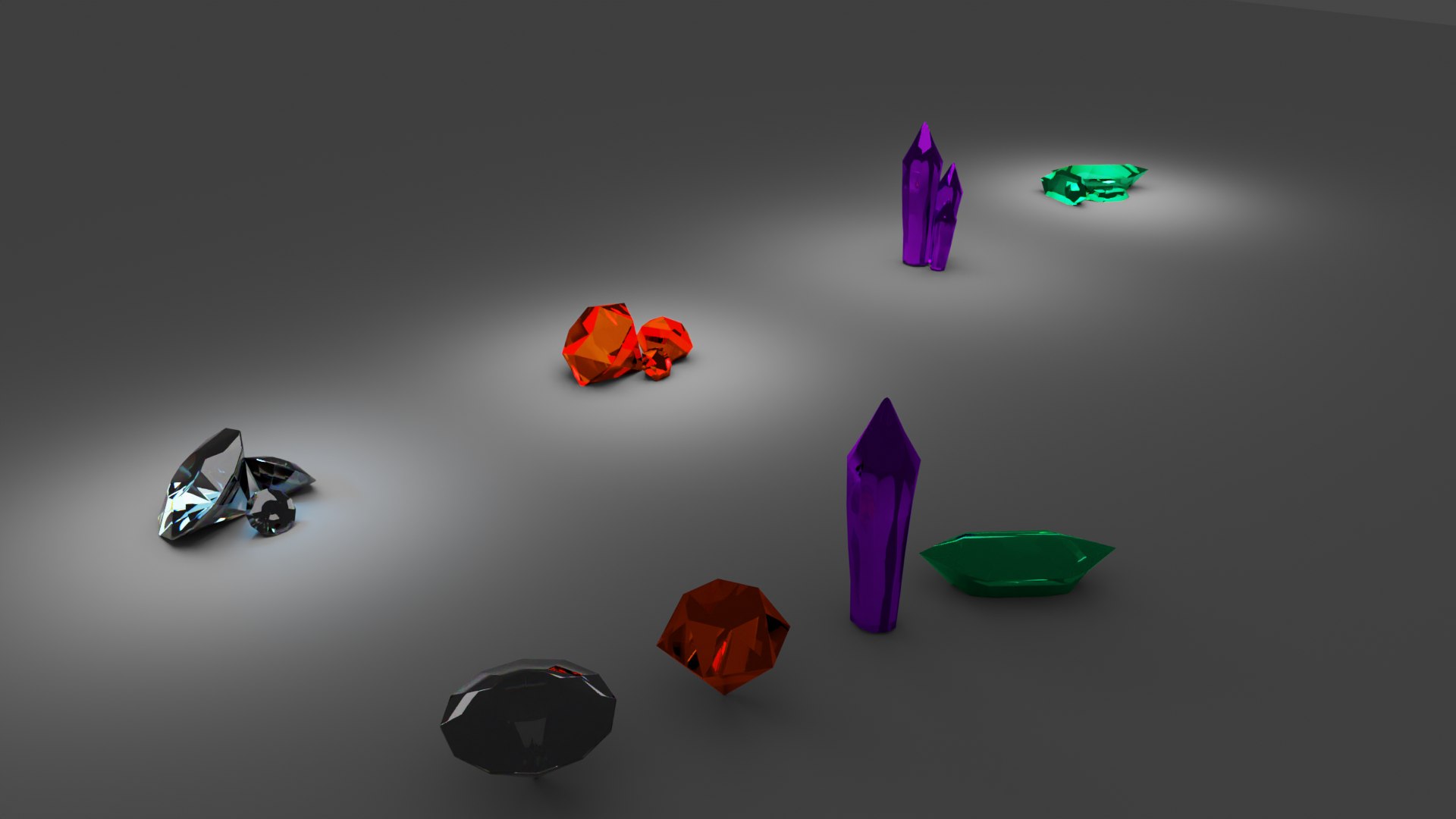 3D Jewelrys Pack 1 Diamond Ruby Amethyst Smaragd Model - TurboSquid 2129623