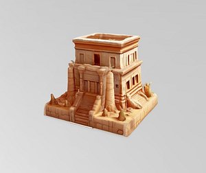 Ancient Egypt House - Type 4 chibi cartoon cel shading style