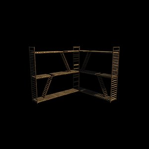 3D Watchtower Scaffolding 2 3D model