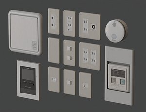 Japanese Wall Equipment 3D model