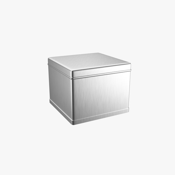 3D Square Tin Can - 12cm