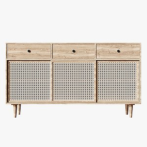 Rattan sideboard 3D