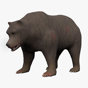 3D model Girzzly Bear Rigged and Animated