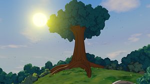 3D anime tree