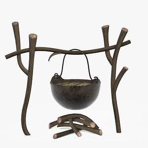 Campfire and Iron Pot