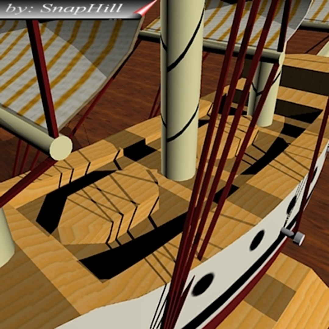 miniature ship 3d model