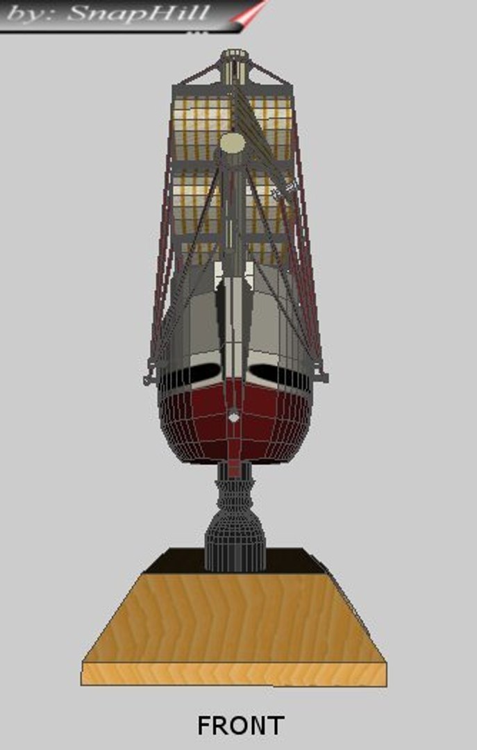 miniature ship 3d model