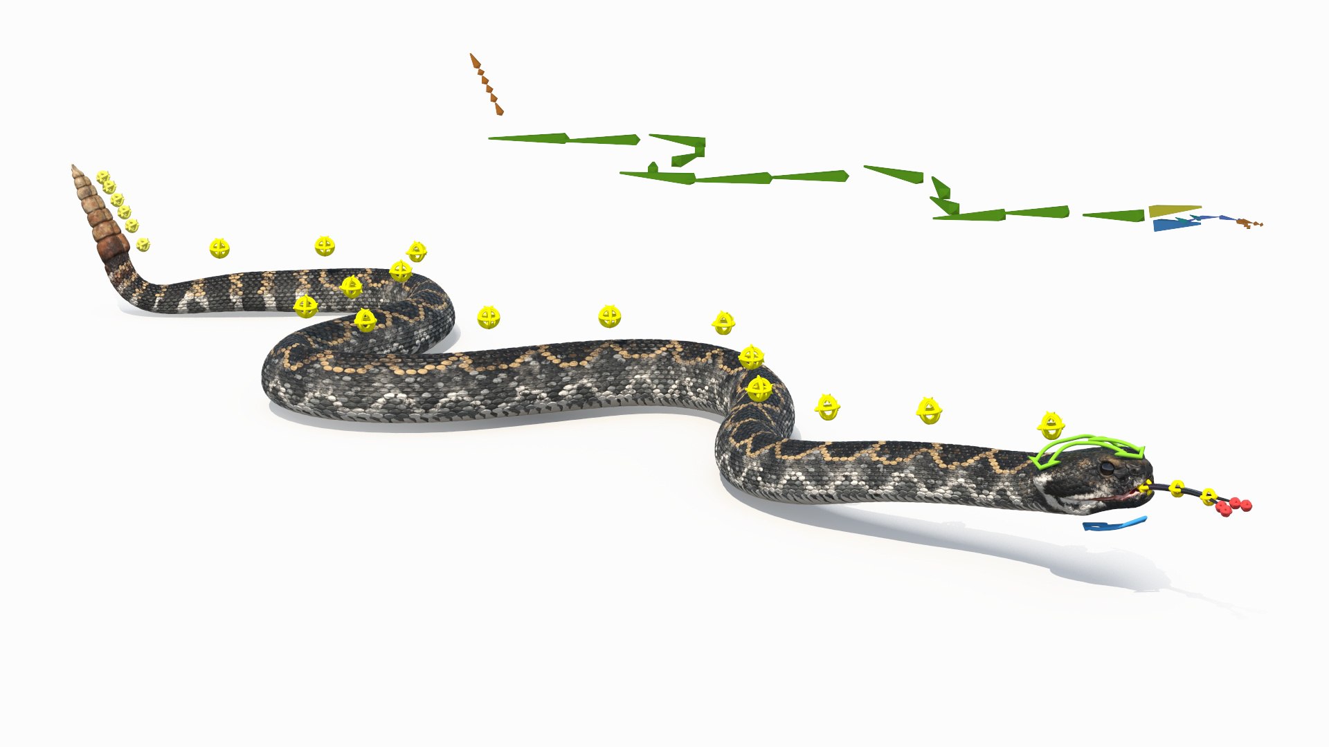 3D Rattlesnake Attack Animated Rigged model https://p.turbosquid.com/ts-thumb/U8/Wk3K5S/gM/rattlesnake_attack_animated_rigged_003/jpg/1761261286/1920x1080/fit_q87/3c335fc71829ea8b289d715cc95968bf3ff62b65/rattlesnake_attack_animated_rigged_003.jpg