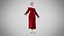 Dress 13 Crimson Velvet With Design