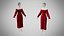 Dress 13 Crimson Velvet With Design