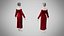 Dress 13 Crimson Velvet With Design