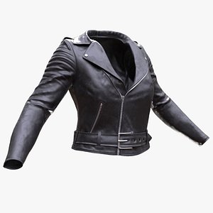 Man and Woman in Leather Jacket 30 3D model