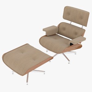 eames ottoman fabric wooden model