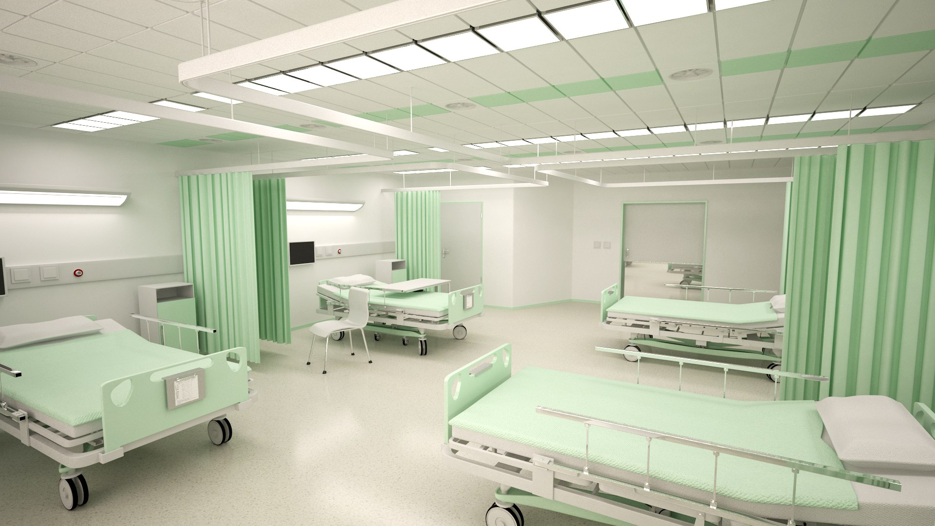 Hospital Ward Scene 3D - TurboSquid 1553037