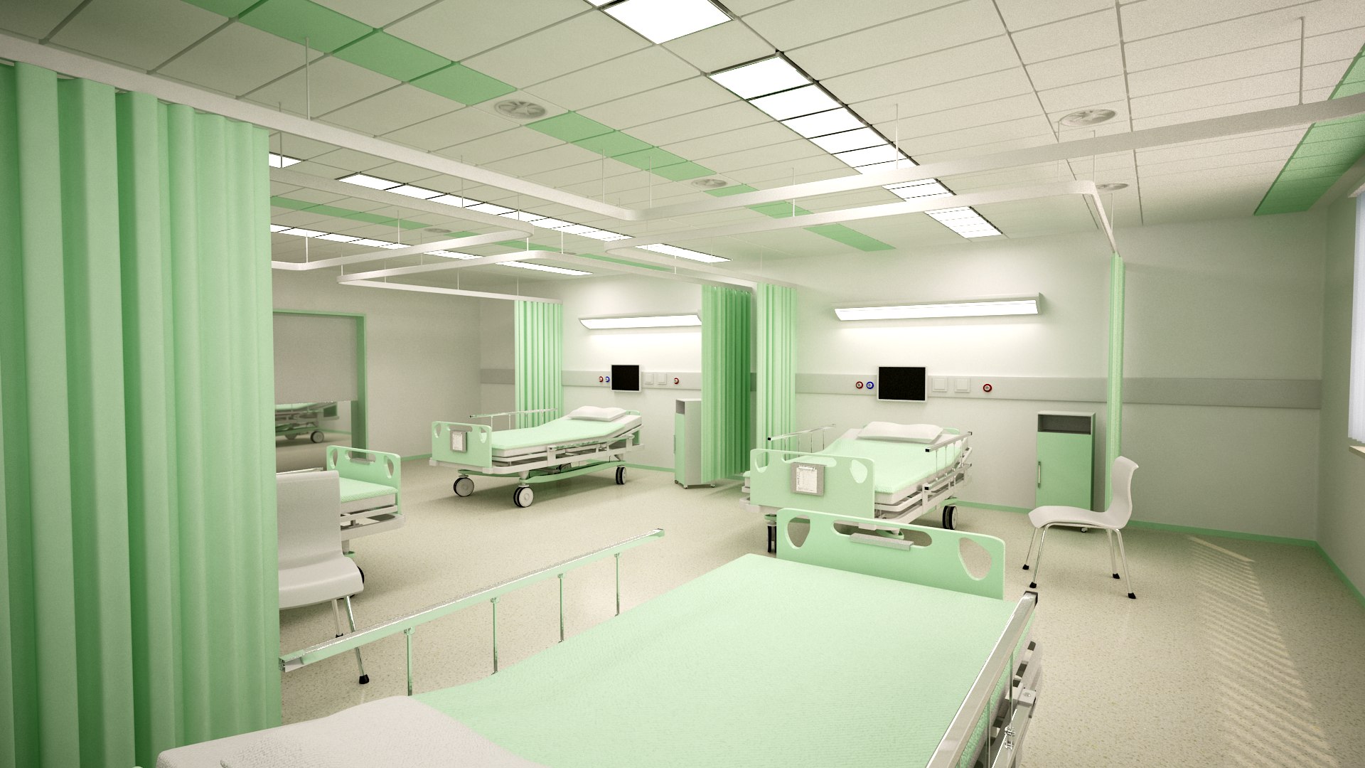 Hospital Ward Scene 3D - TurboSquid 1553037